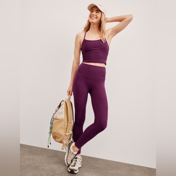 Beyond Yoga Spacedye High Waisted Legging Color Aubergine-Beet Medium - Picture 3 of 13